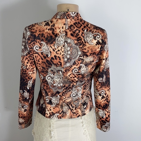 OVI Woman Animal Print Jacket Size Small - Picture 3 of 4